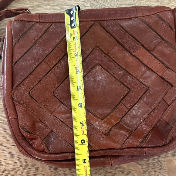 Monserat De Lucca Benecio Crossbody Leather Bag Purse - Picture 14 of 16